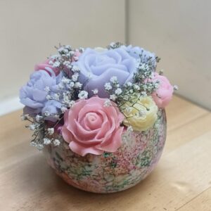 Centro floral en maceta
