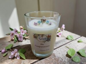 Vela en vaso personalizada