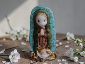 Vela Virgen de Guadalupe artesanal