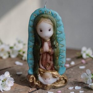 Vela Virgen de Guadalupe artesanal